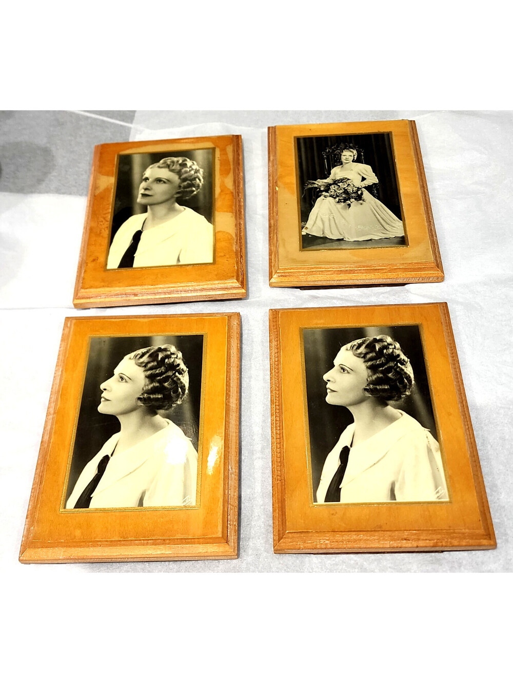 Vintage Aimee Semple McPherson Photo Plaque Lot 4pc Sister Angelus Temple LA